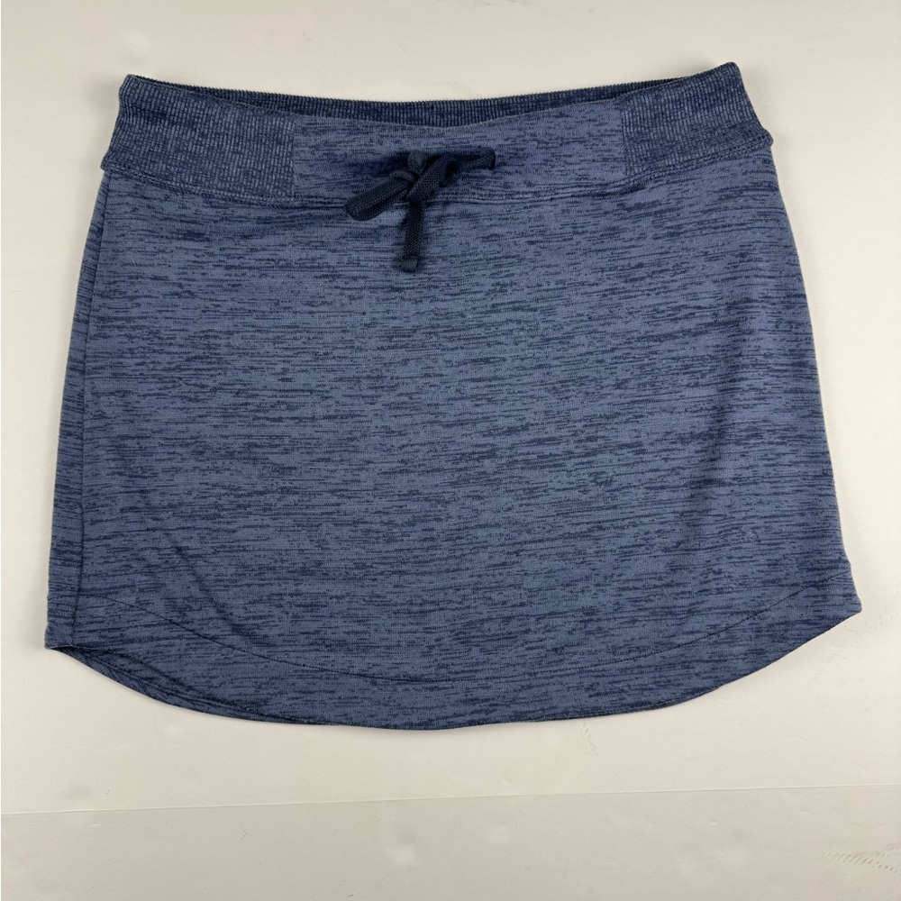 Athleta Heathered Blue Downplay mini skirt size medium like new